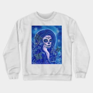 Wrapped in a dream day of the dead art by Renee Lavoie Crewneck Sweatshirt